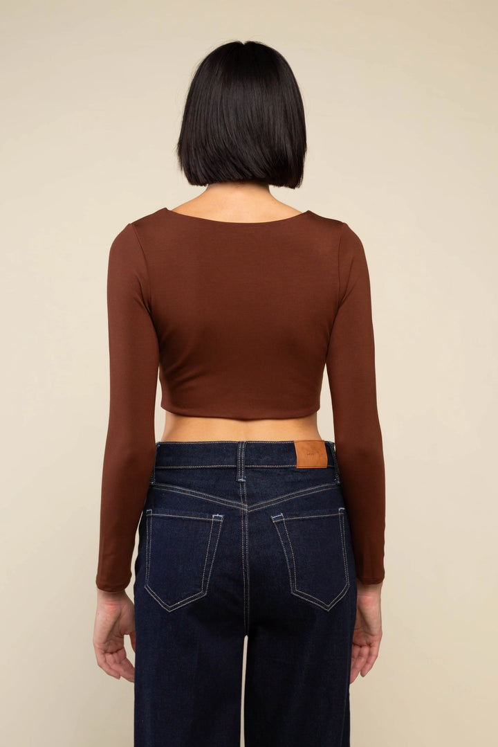 Corset Crop Top - Chocolate