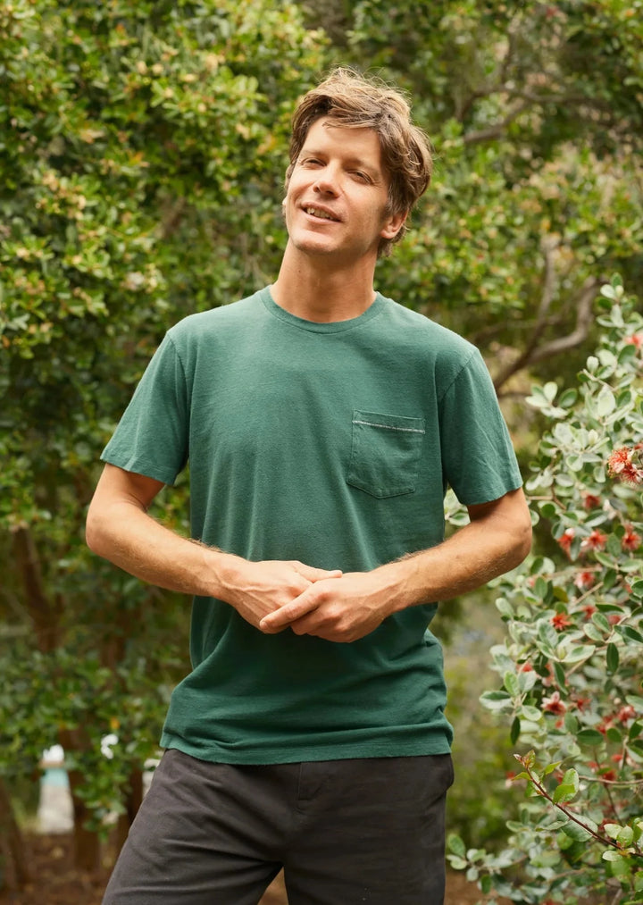 Hemp Pocket Tee - Forest