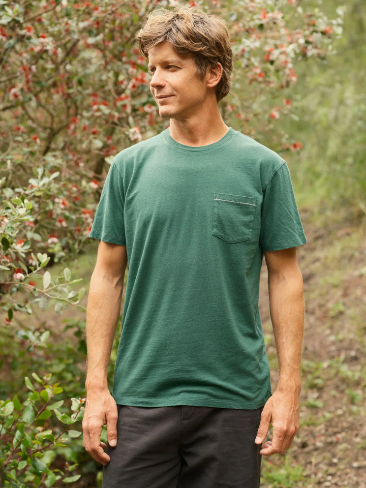 Hemp Pocket Tee - Forest