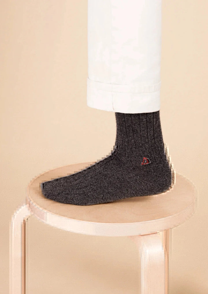 Roma Cashmere Socks - Charcoal