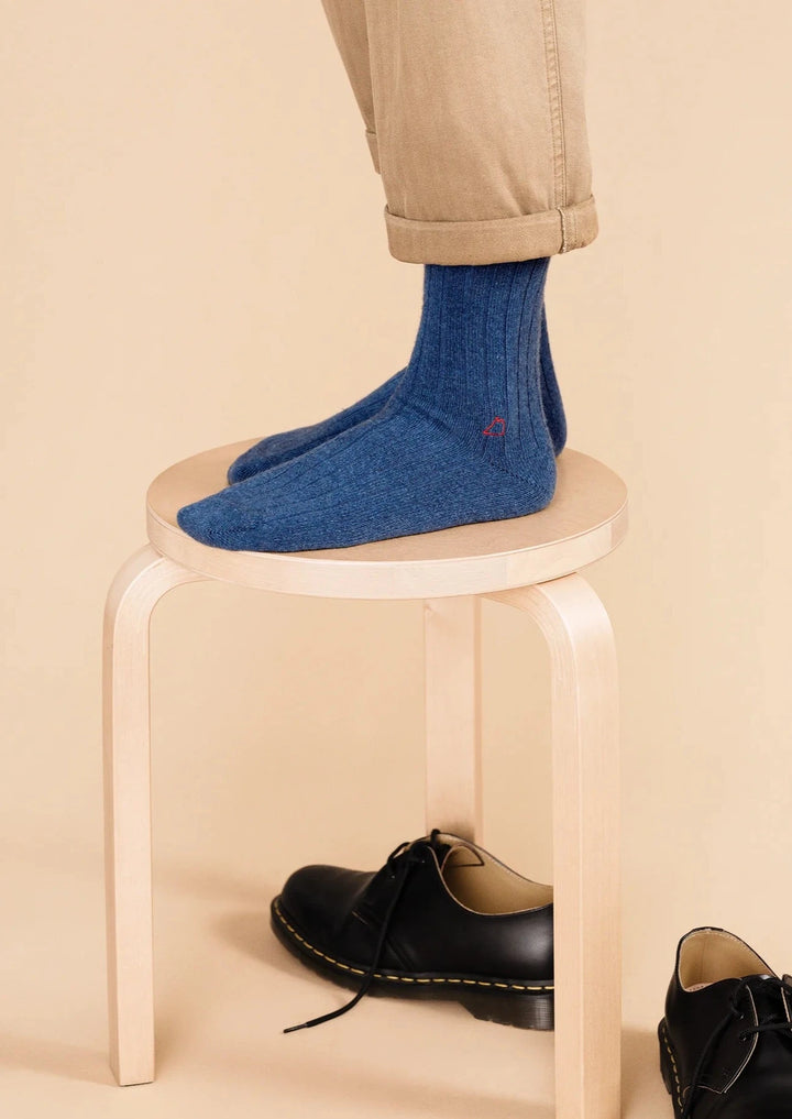 Roma Cashmere Socks - Indigo