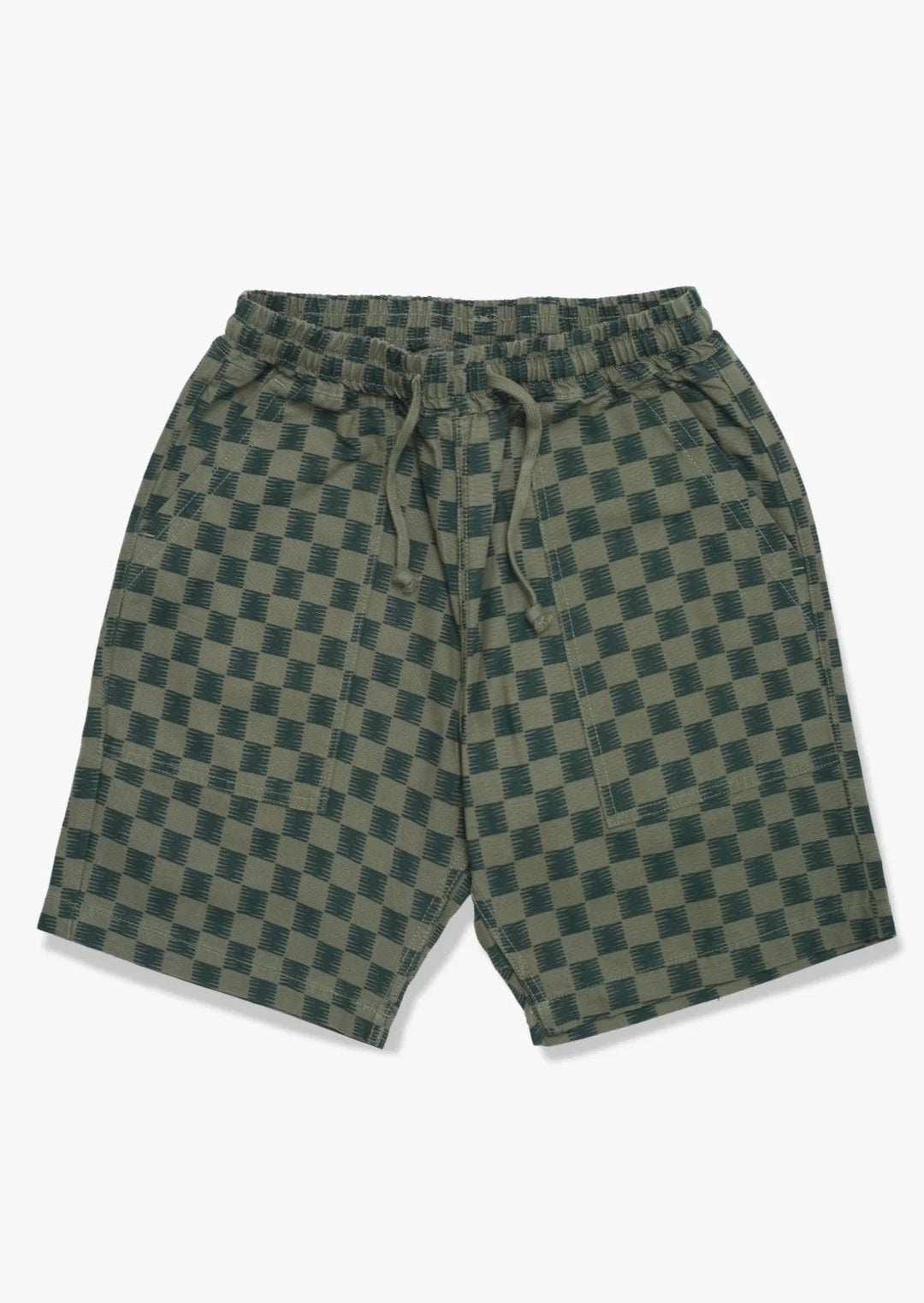 Canvas Chef Short - Green Checker