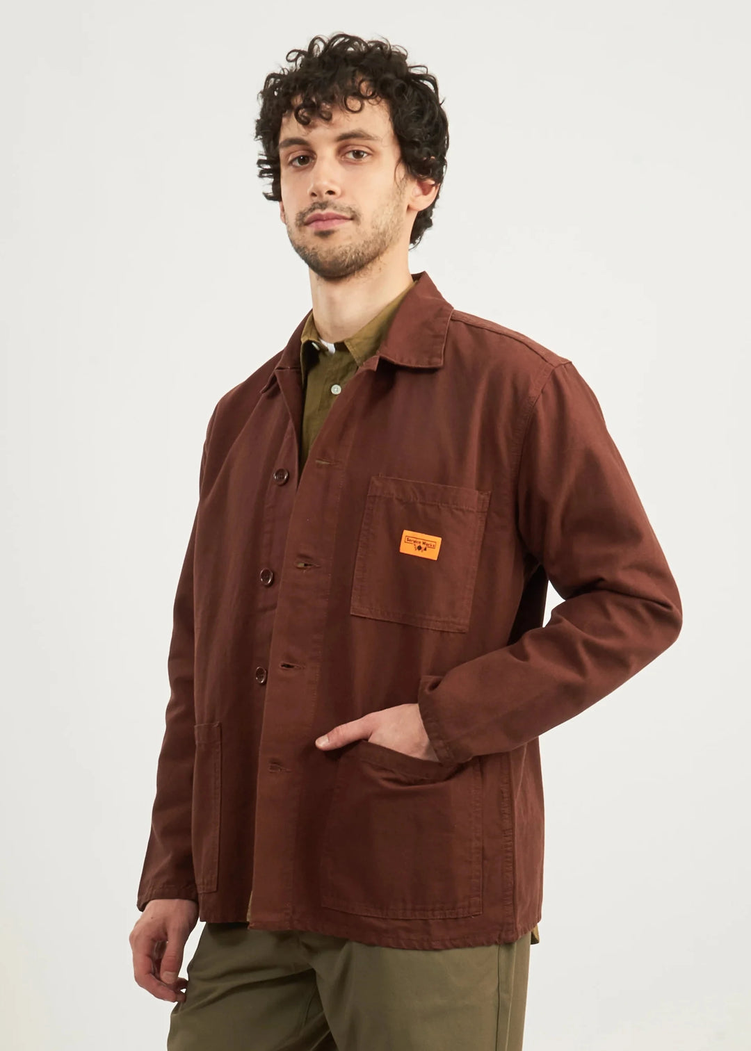 Canvas Coverall Jacket - Brown