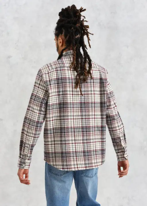 Shelly Flannel Shirt - Navy/ Red