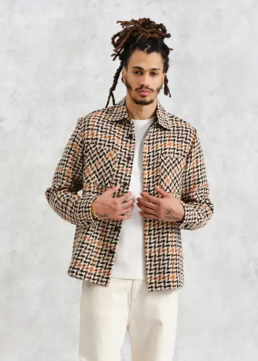 Whiting Overshirt - Houndstooth Weave