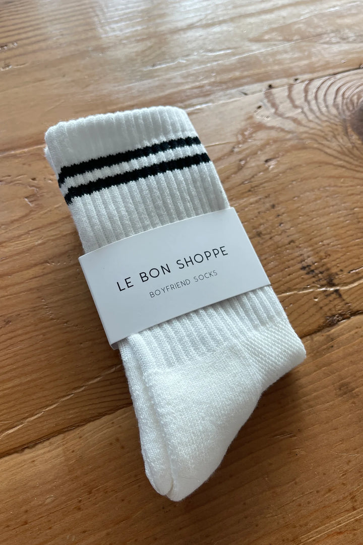 Boyfriend Socks - Classic White